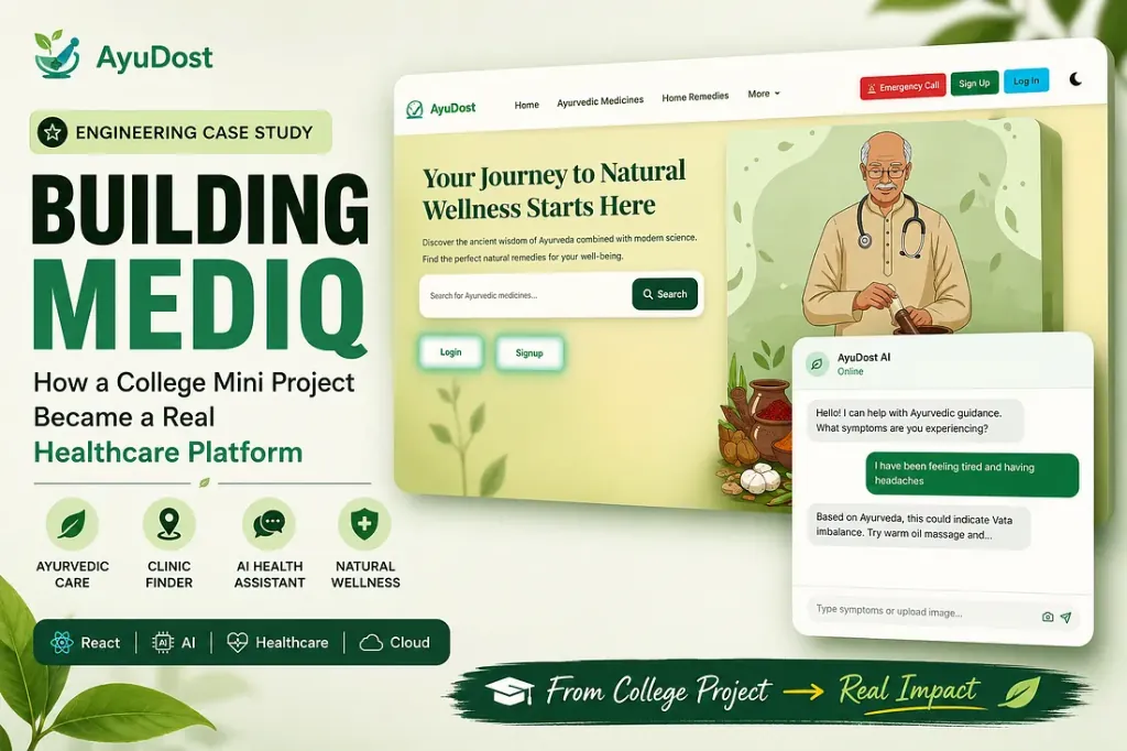 Building MediQ: How a College Mini Project Became a Real Healthcare Platform